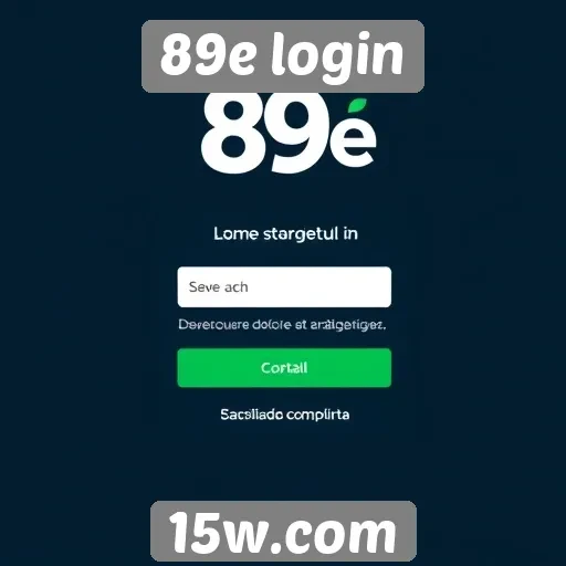 Análise das funcionalidades do site 89e login